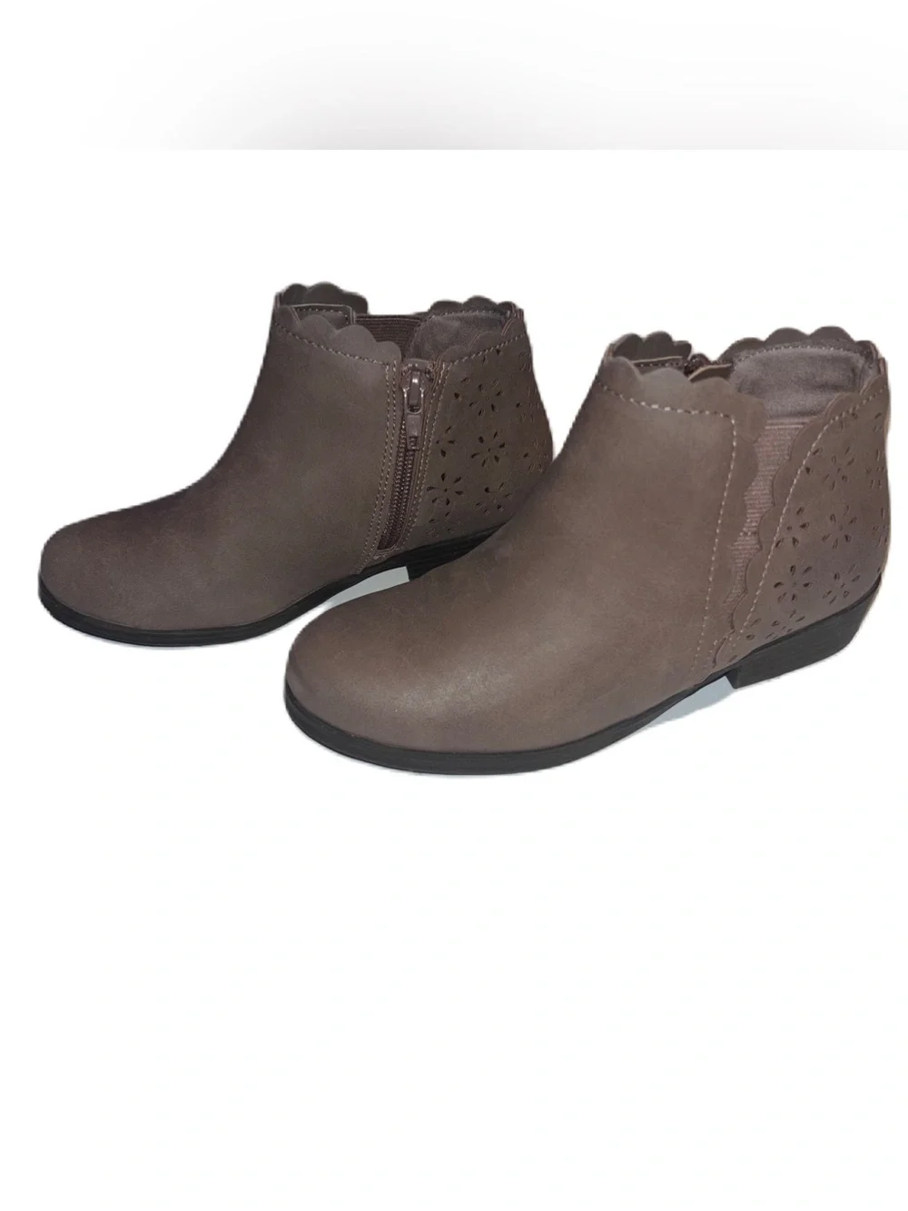 Thereabouts Pima Brown Girls Everyday Ankle Boots 1 2 3